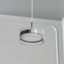 Berlin Platinum Stainless Transparent Glass Pendant Light Chandelier 20 Cm