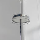 Berlin Platinum Stainless Transparent Glass Floor Lamp