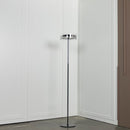 Berlin Platinum Stainless Transparent Glass Floor Lamp