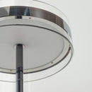 Berlin Platinum Stainless Transparent Glass Floor Lamp