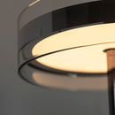 Berlin Platinum Stainless Transparent Glass Floor Lamp