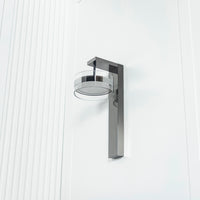 Berlin Platinum Stainless Transparent Glass Led Wall Sconce