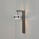 Berlin Platinum Stainless Transparent Glass Led Wall Sconce