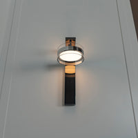 Berlin Platinum Stainless Transparent Glass Led Wall Sconce