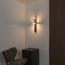 Berlin Platinum Stainless Transparent Glass Led Wall Sconce