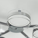 Berlin 5-Piece Platinum Stainless Transparent Glass Plafonier Chandelier