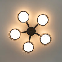 Berlin 5-Piece Platinum Stainless Transparent Glass Plafonier Chandelier