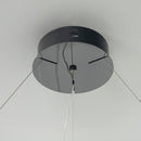 Berlin 8-Piece Platinum Stainless Transparent Glass Chandelier