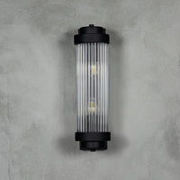 Sumela Black Glass Wall Sconce 40 Cm - Heka Lighting & Trading Limited