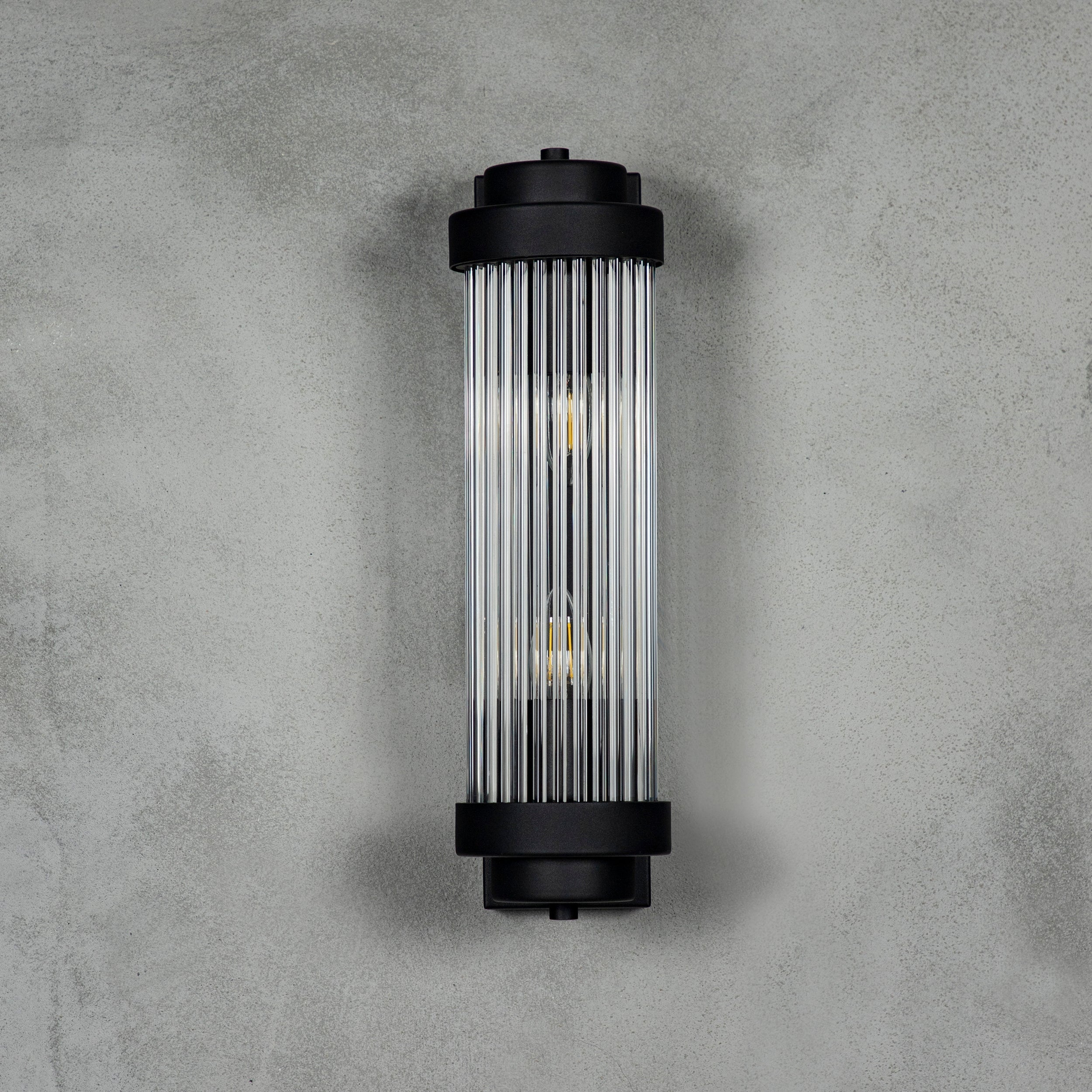 Sumela Black Glass Wall Sconce 40 Cm - Heka Lighting & Trading Limited