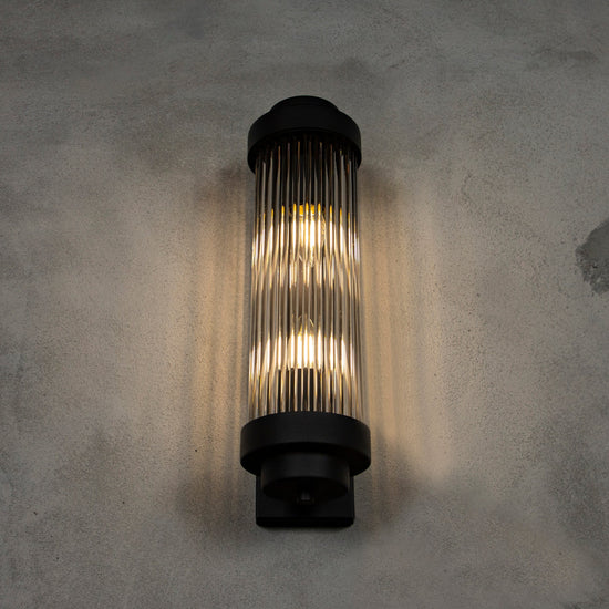Sumela Black Glass Wall Sconce 40 Cm