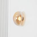 Labranda Single Honey Glass Black Led Wall Sconce 10 Cm - Heka Lighting & Trading Limited