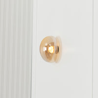 Labranda Single Honey Glass Black Led Wall Sconce 10 Cm - Heka Lighting & Trading Limited