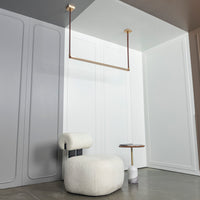 Lome Brown Leather Antique Dining Table Chandelier