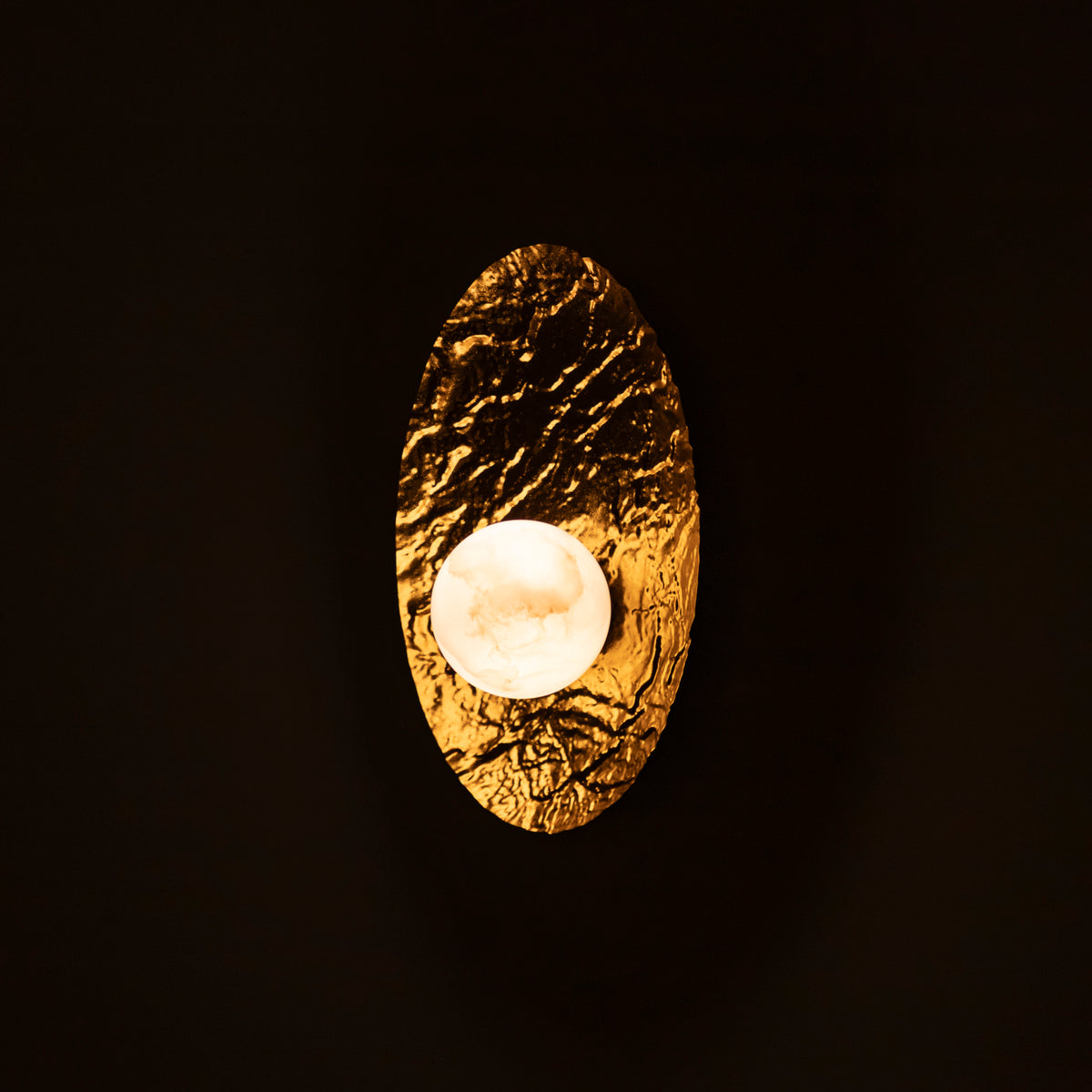 Brüksel Gold Marble Small Wall Sconce