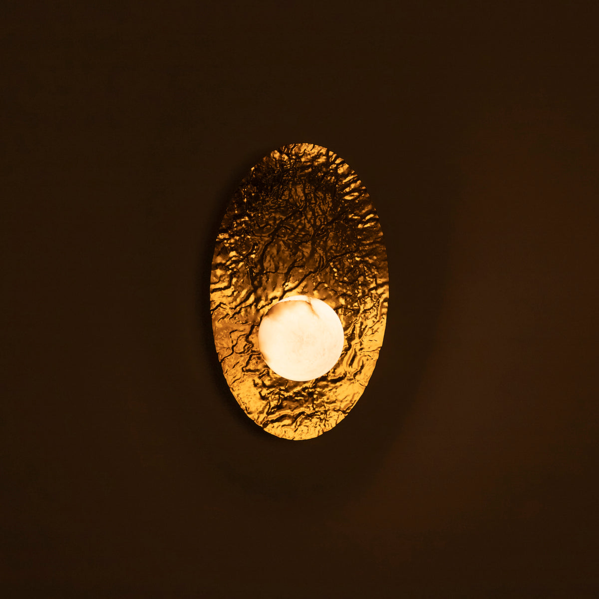 Brüksel Gold Marble Mid-Size Wall Sconce