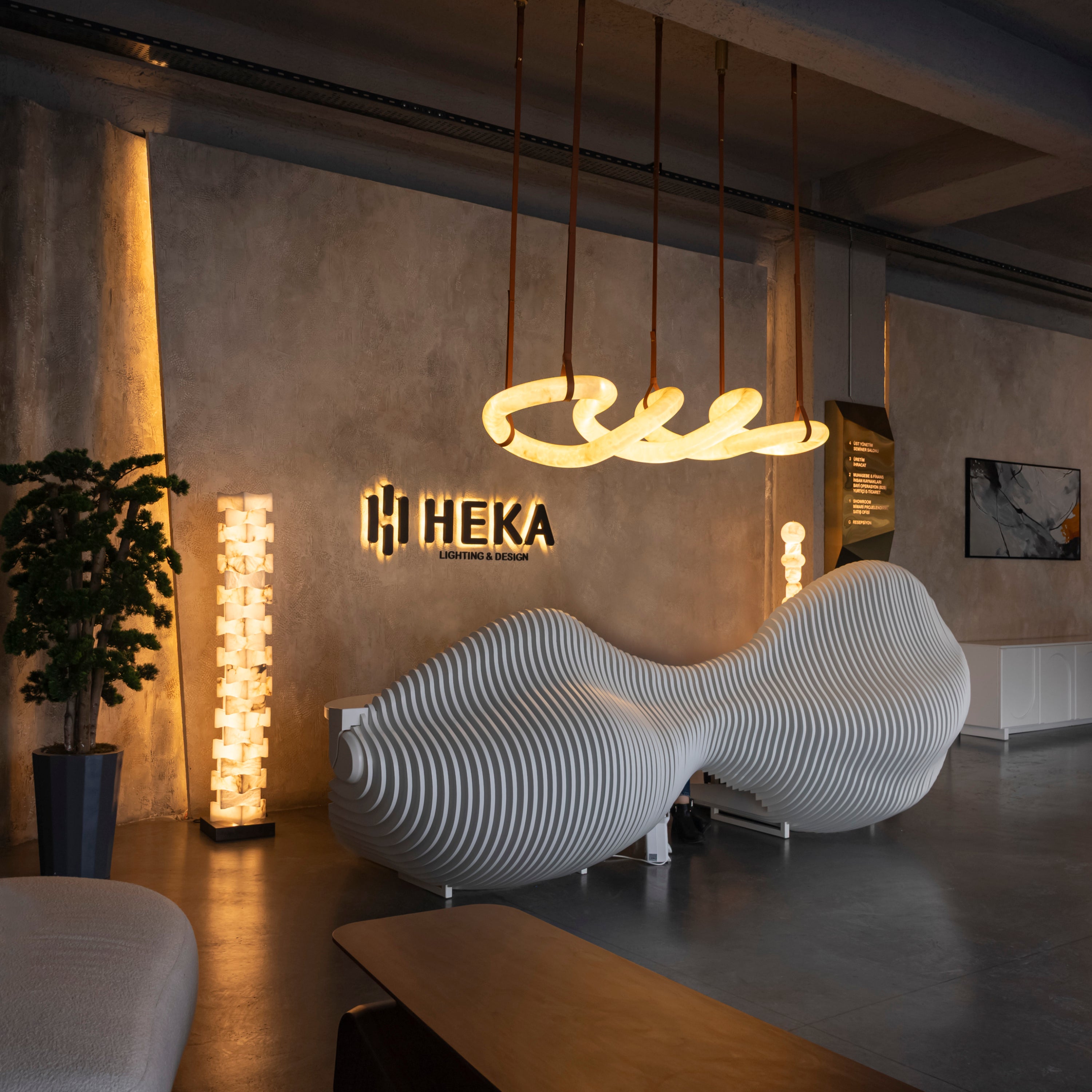Luxury marble pendant light for hotel lobby
