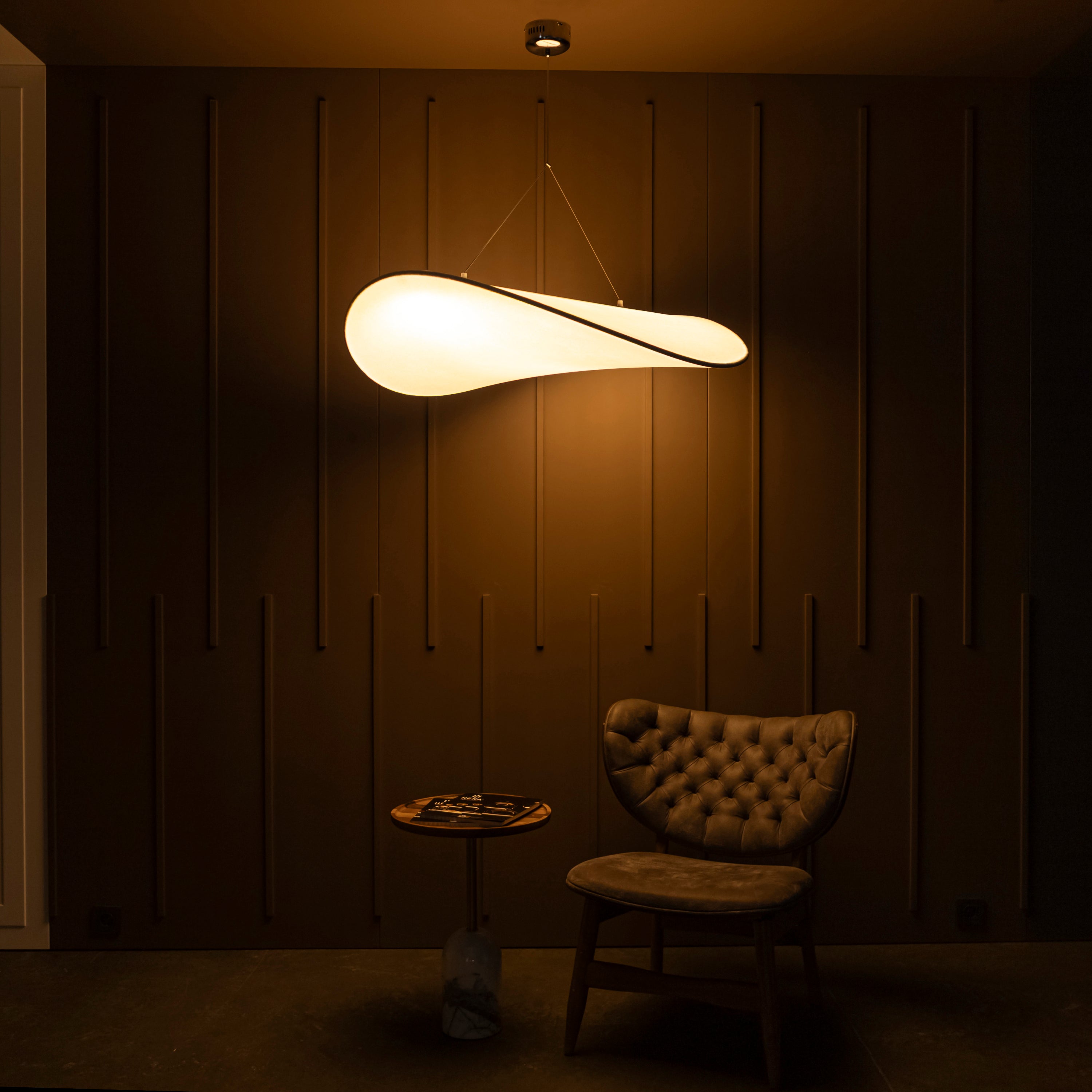 Galaxy Soft Touch White Pendant Light Chandelier 100 Cm