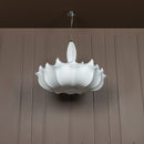 Epsilon Soft Touch White Transparent Pendant Light Chandelier 80 Cm