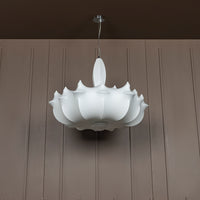 Epsilon Soft Touch White Transparent Pendant Light Chandelier 80 Cm
