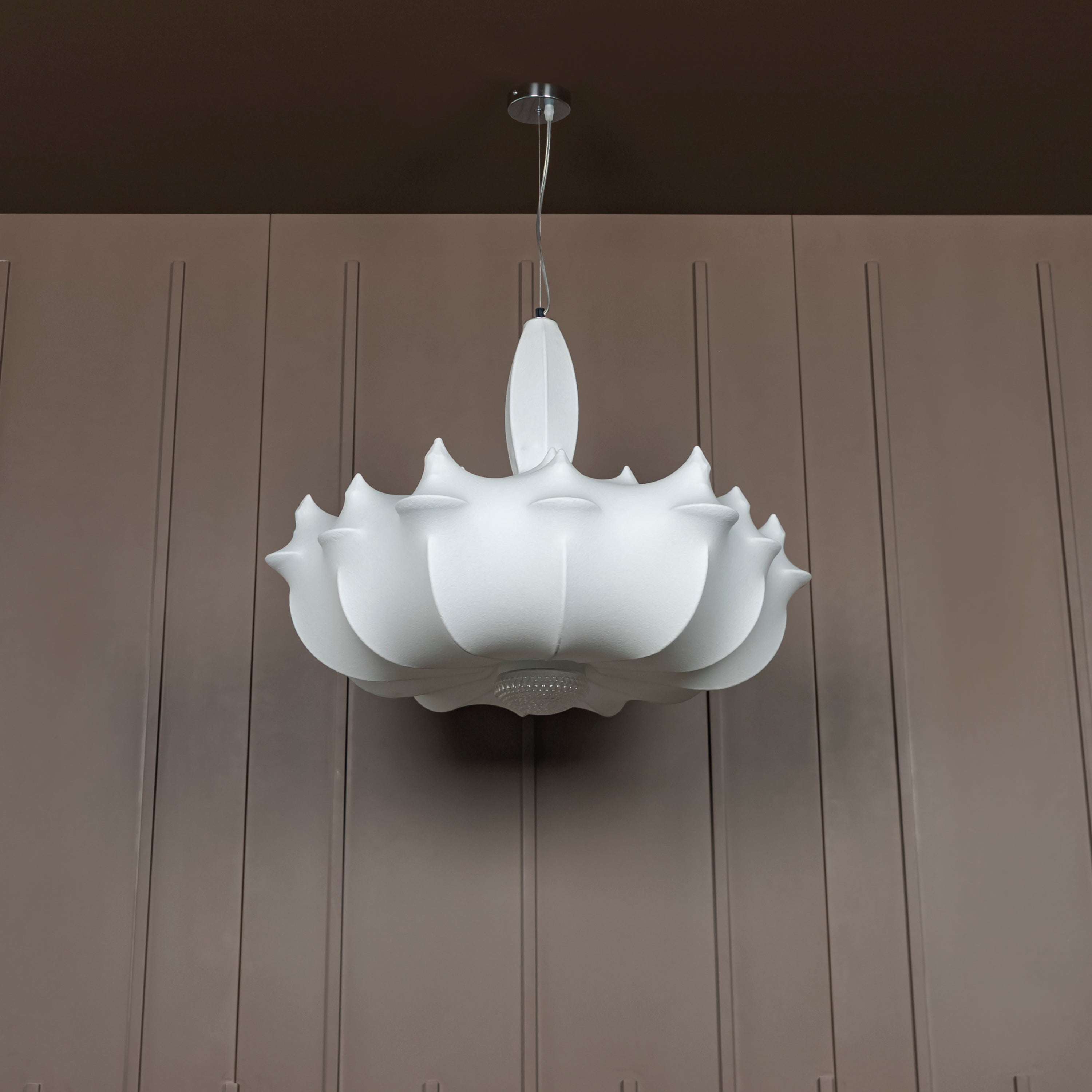 Epsilon Soft Touch White Transparent Pendant Light Chandelier 80 Cm
