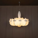 Epsilon Soft Touch White Transparent Pendant Light Chandelier 80 Cm