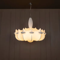 Epsilon Soft Touch White Transparent Pendant Light Chandelier 80 Cm