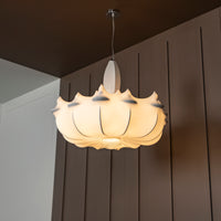 Epsilon Soft Touch White Transparent Pendant Light Chandelier 80 Cm