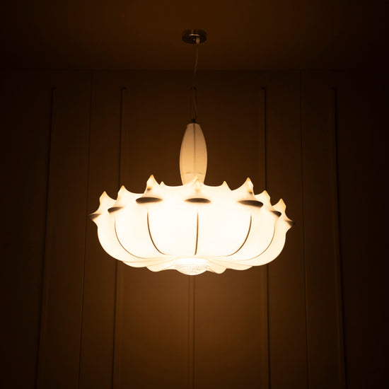 Epsilon Soft Touch White Transparent Pendant Light Chandelier 100 Cm