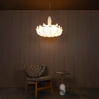 Epsilon Soft Touch White Transparent Pendant Light Chandelier 80 Cm