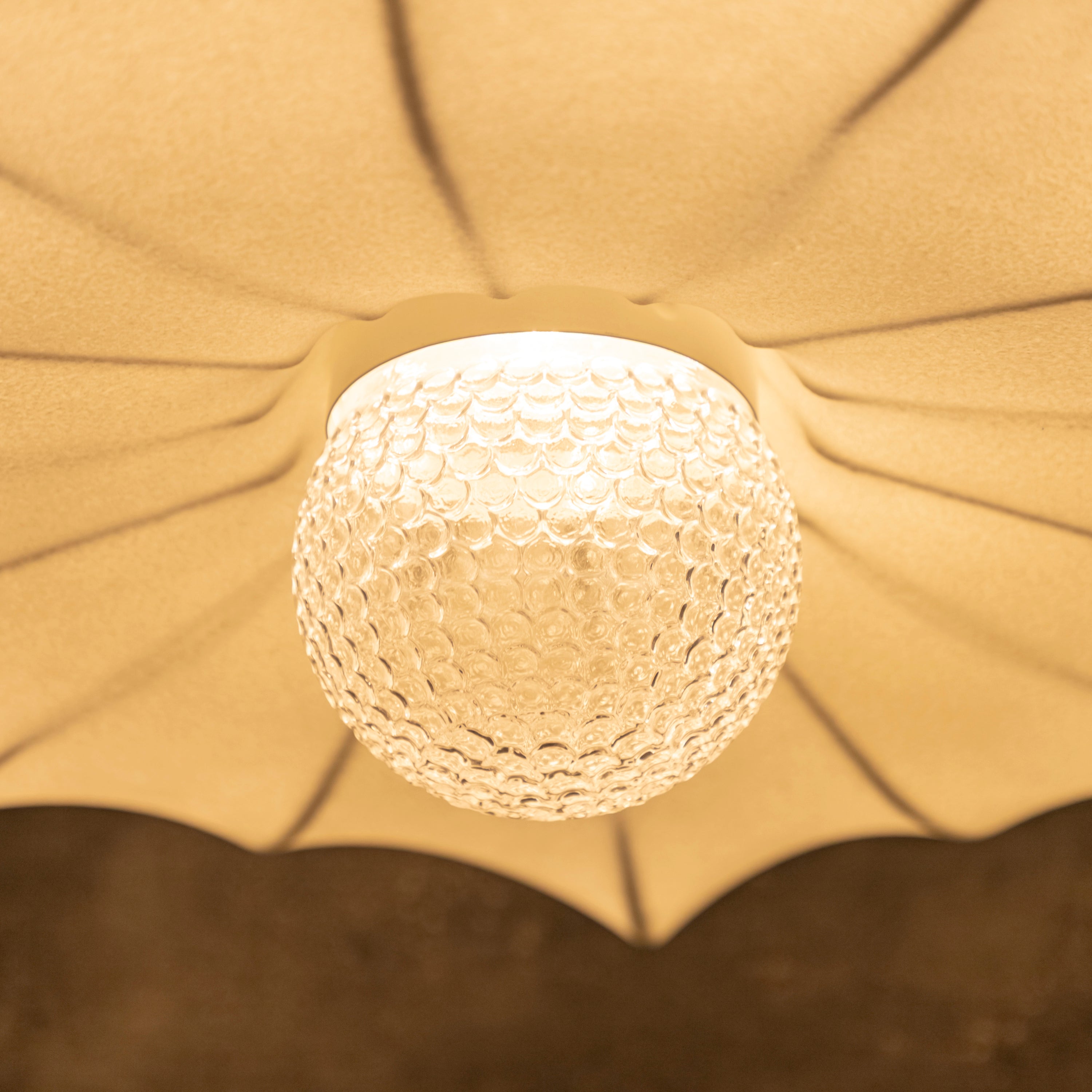 Epsilon Soft Touch White Transparent Pendant Light Chandelier 100 Cm