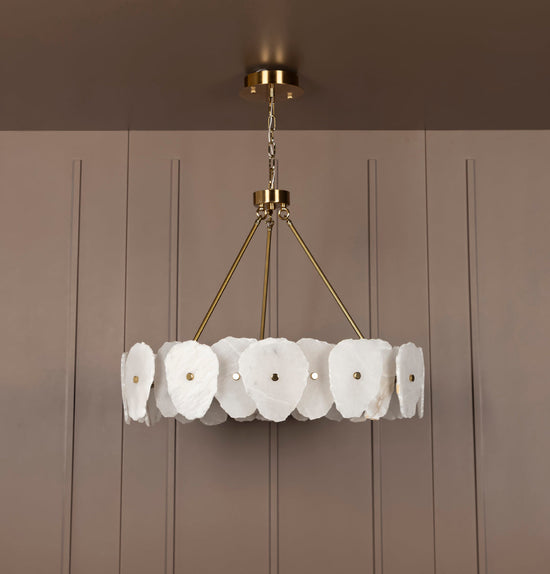 Antvers Antique White Marble Led Chandelier