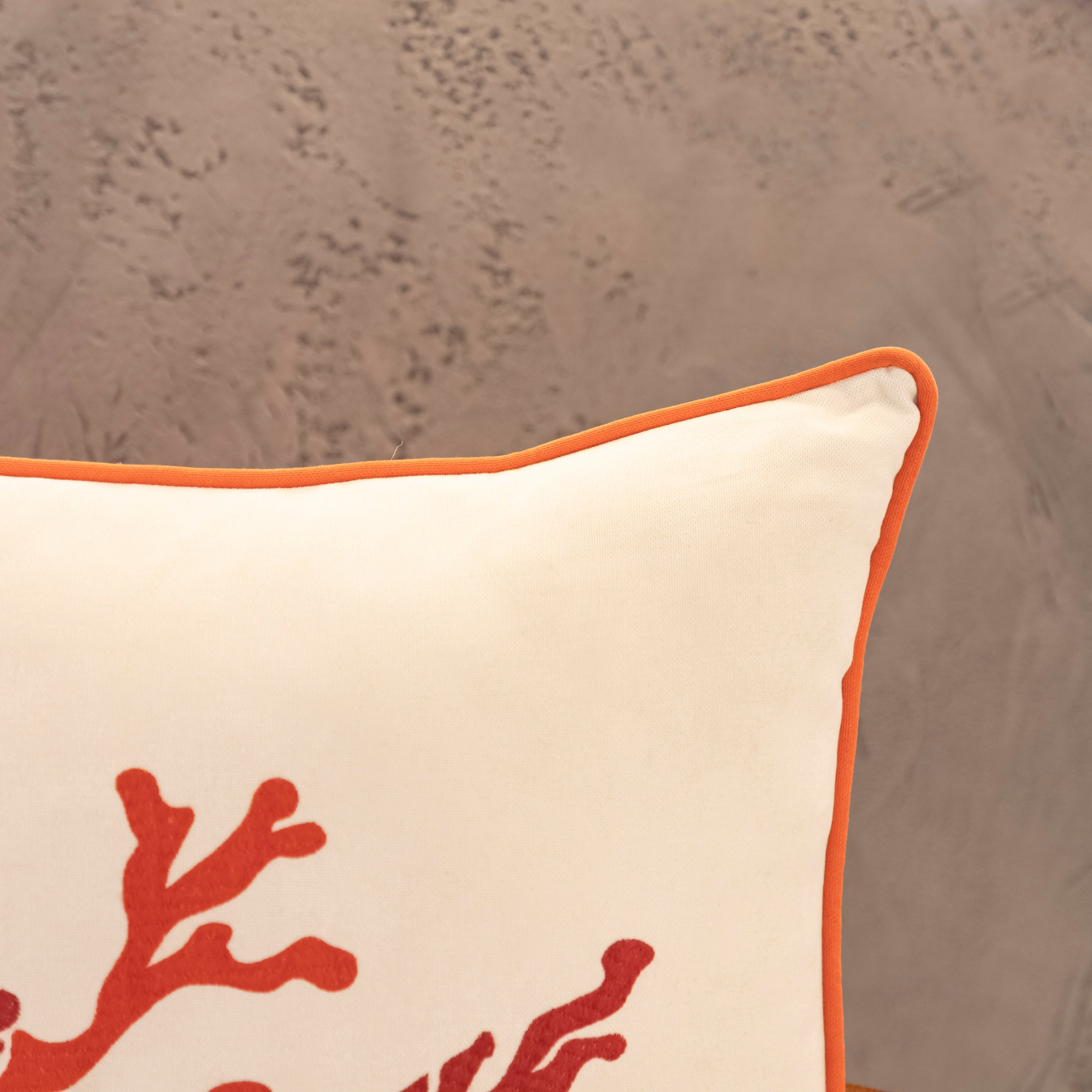 Coral Single Branch Coral 55X55 Pillow
