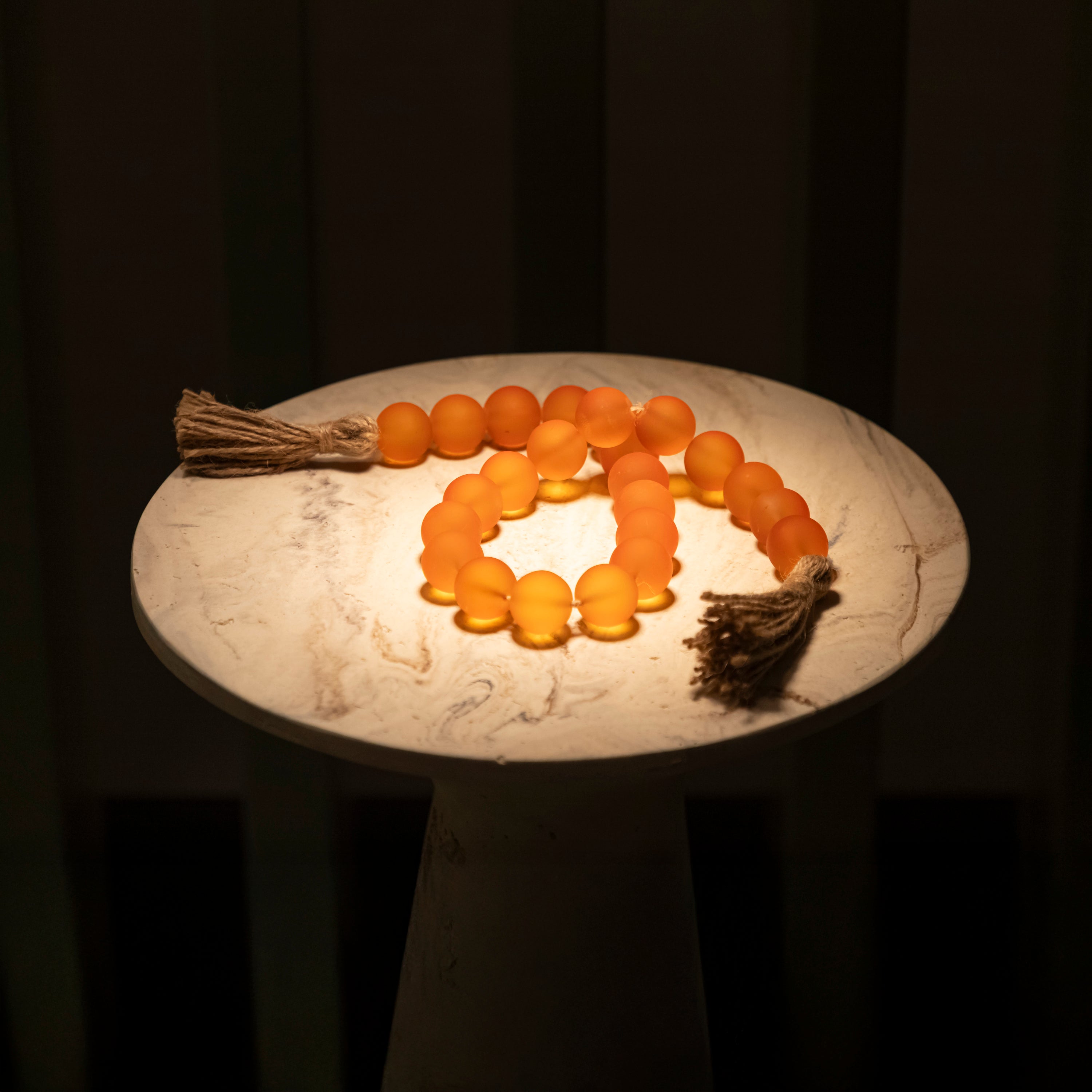 Amber Glass Beaded Decorative Object 78Cm | Modern Decorative Lighting For Homes & Hotels