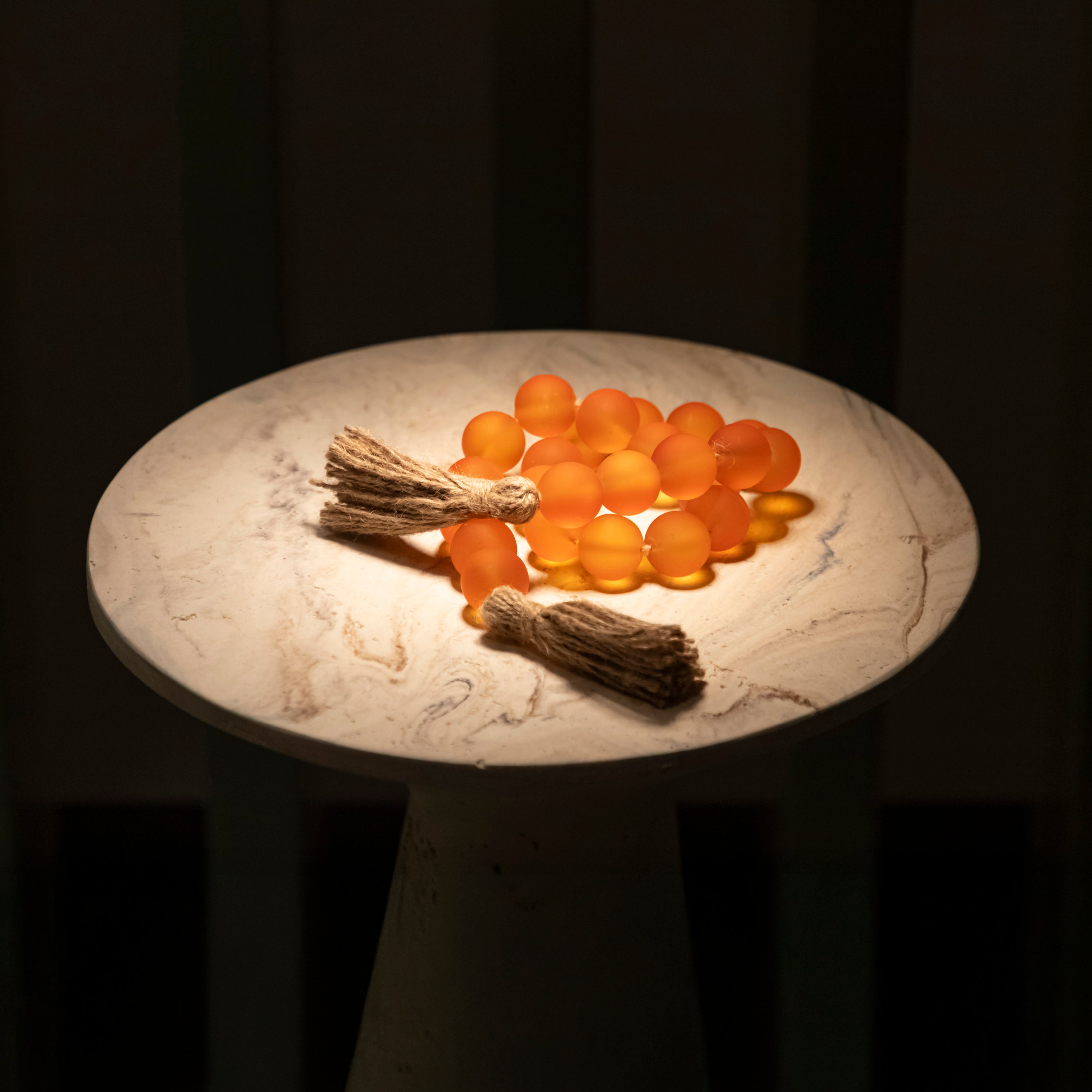 Amber Glass Beaded Decorative Object 78Cm | Modern Decorative Lighting For Homes & Hotels