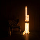 Capri Three Cylinder Marble Antique Led Floor Lamp - Heka Lighting & Trading Limited