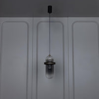 Kabil Single Smoked Glass Gray Pendant Light 28 Cm - Heka Lighting & Trading Limited