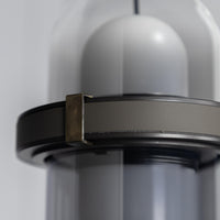 Kabil Single Smoked Glass Gray Pendant Light 28 Cm - Heka Lighting & Trading Limited