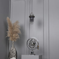 Kabil Single Smoked Glass Gray Pendant Light 28 Cm - Heka Lighting & Trading Limited