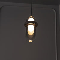 Kabil Single Smoked Glass Gray Pendant Light 28 Cm - Heka Lighting & Trading Limited