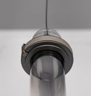 Kabil Single Smoked Glass Gray Pendant Light 37 Cm - Heka Lighting & Trading Limited