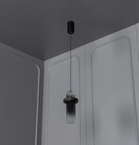 Kabil Single Smoked Glass Gray Pendant Light 37 Cm - Heka Lighting & Trading Limited