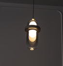 Kabil Single Smoked Glass Gray Pendant Light 37 Cm - Heka Lighting & Trading Limited