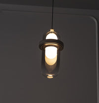 Kabil Single Smoked Glass Gray Pendant Light 37 Cm - Heka Lighting & Trading Limited