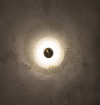 Kampala Brushed Brass Marble Led Wall Sconce 20 Cm - Heka Lighting & Trading Limited