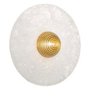 Kampala Brushed Brass Marble Led Wall Sconce 20 Cm - Heka Lighting & Trading Limited