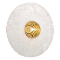 Kampala Brushed Brass Marble Led Wall Sconce 20 Cm - Heka Lighting & Trading Limited