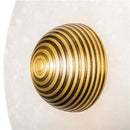 Kampala Brushed Brass Marble Led Wall Sconce 20 Cm - Heka Lighting & Trading Limited