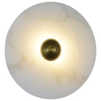 Kampala Brushed Brass Marble Led Wall Sconce 20 Cm - Heka Lighting & Trading Limited