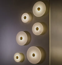 Kampala Brushed Brass Marble Led Wall Sconce 20 Cm - Heka Lighting & Trading Limited